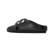 ROAM CROSS CRYSTAL SANDALS BLACK VEGAN LEATHER