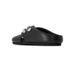 ROAM CROSS CRYSTAL SANDALS BLACK VEGAN LEATHER