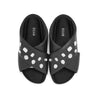 ROAM CROSS CRYSTAL SANDALS BLACK VEGAN LEATHER