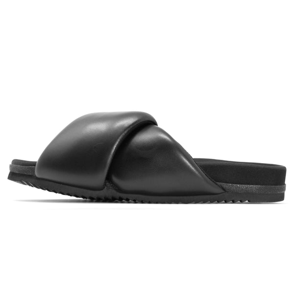 ROAM Foldy Puffy Sandals Black Vegan Leather