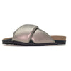 ROAM FOLDY PUFFY SANDALS GUNMETAL VEGAN LEATHER