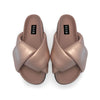 ROAM FOLDY PUFFY SANDALS ROSEGOLD VEGAN LEATHER