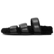 ROAM FUZZY 3 SANDAL BLACK FAUX SHEARLING