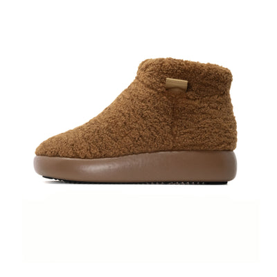 ROAM FUZZY MAGIC MOON BOOTIE COGNAC FAUX SHEARLING