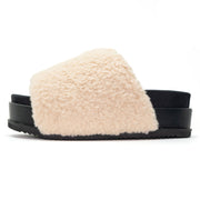 ROAM FUZZY PLATFORM NUDE FAUX SHEARLING