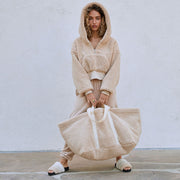 ROAM Fuzzy Shopper Nude Faux Shearling