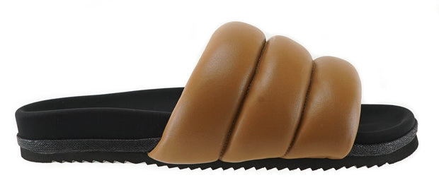 ROAM Puffy Sandals Cognac Vegan Leather
