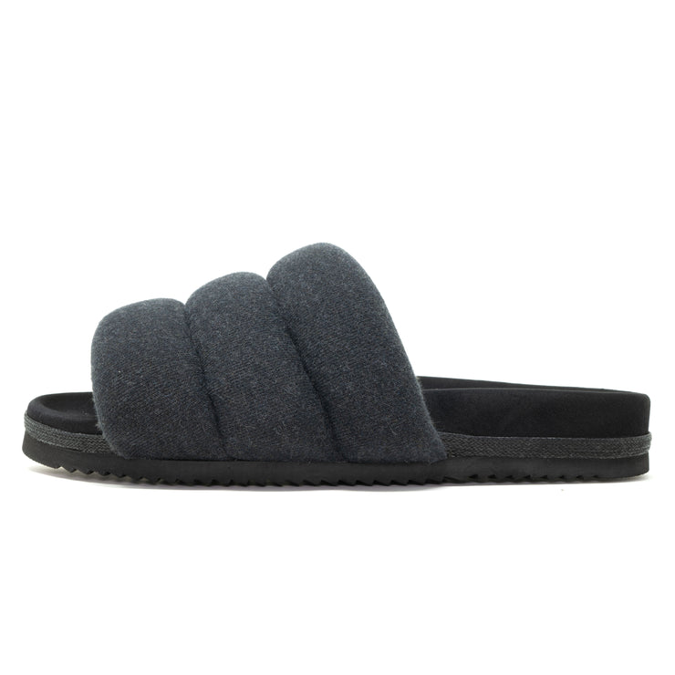ROAM Jersey Puffy Sandals Charcoal