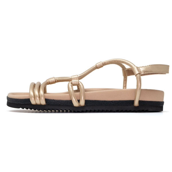 ROAM LINKY SANDALS GOLD VEGAN LEATHER
