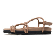 ROAM LINKY SANDALS NUDE VEGAN LEATHER