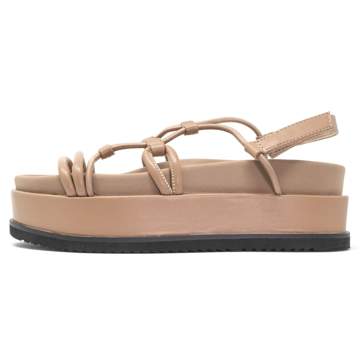 ROAM LINKY PLATFORM SANDAL NUDE VEGAN LEATHER