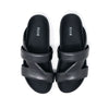 ROAM MEN'S 7 SANDALS BLACK VEGAN LEATHER