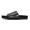 ROAM MEN'S SLIDER SANDALS BLACK VEGAN LEATHER