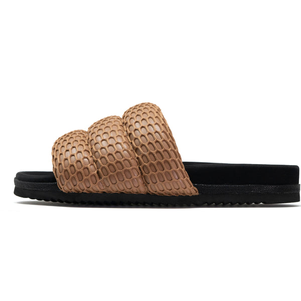 ROAM Mesh Puffy Sandals Nude Vegan Leather