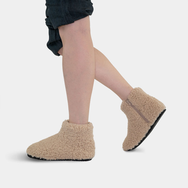 ROAM Mini Boosh Boots Nude Faux Shearling