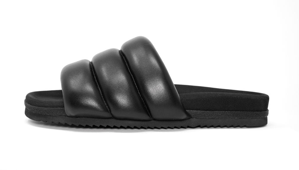 Slide Sandals Puffy Leather Sandals Seychelles Low Key Leather