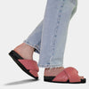 ROAM FOLDY PUFFY SANDALS BLUSH VEGAN LEATHER
