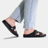 ROAM RIBBON SANDALS BLACK VEGAN LEATHER