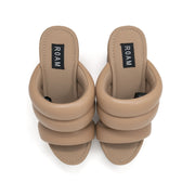 ROAM STRATA WEDGE PUFFY NUDE VEGAN LEATHER