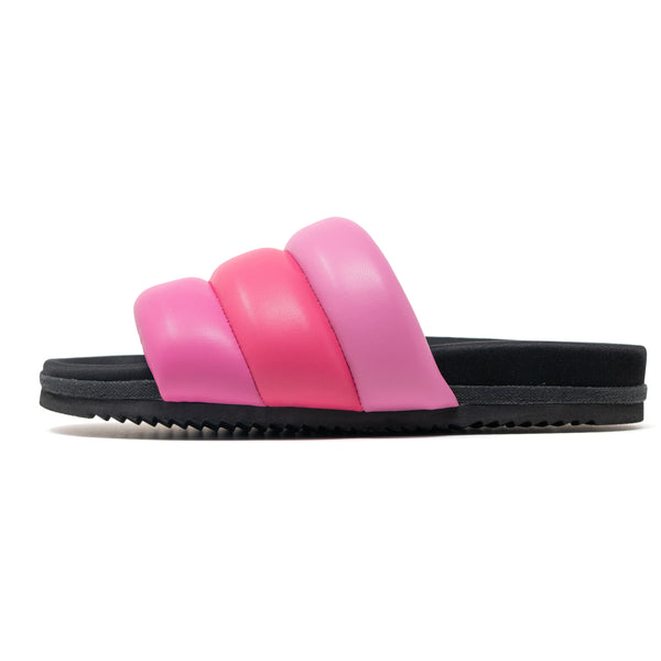 ROAM PUFFY SANDALS FUCHSIA VEGAN LEATHER