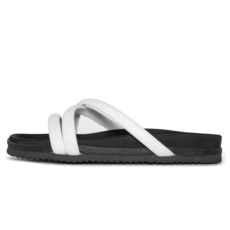 ROAM Tubey Sandals White Faux Leather