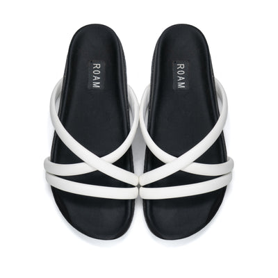 ROAM Tubey Sandals White Faux Leather