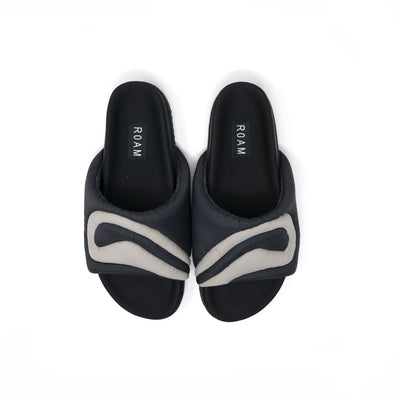 ROAM RIP SLIDERS BLACK & GREY RIPSTOP NYLON