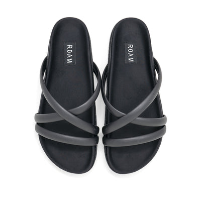 ROAM Tubey Sandals Black  Faux Leather