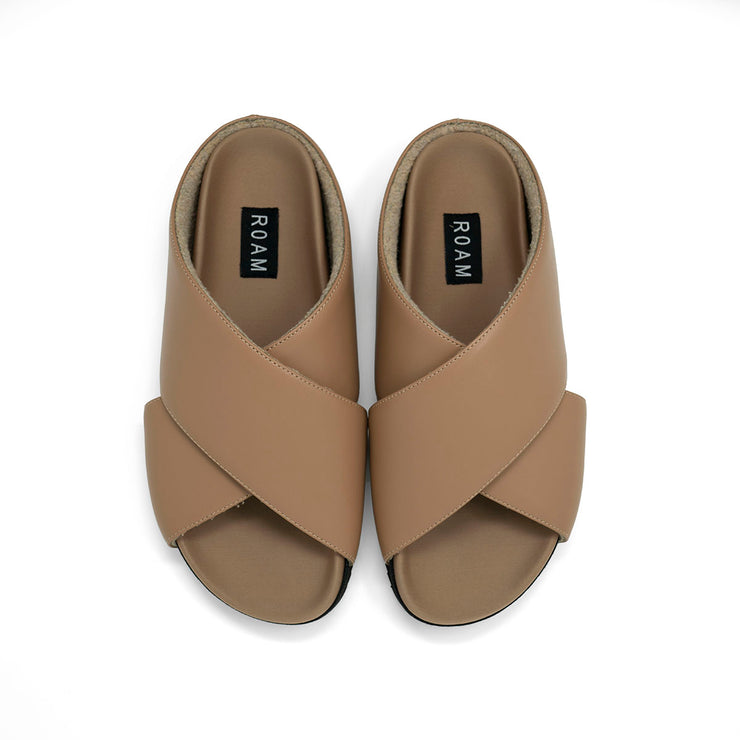 ROAM ULTIMATE CROSS SANDALS NUDE VEGAN LEATHER