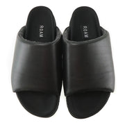 ROAM Leather Slippers Black Vegan Leather