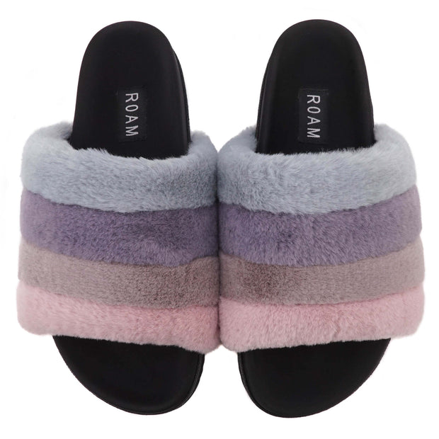 ROAM Prism Slippers Candy Faux Fur