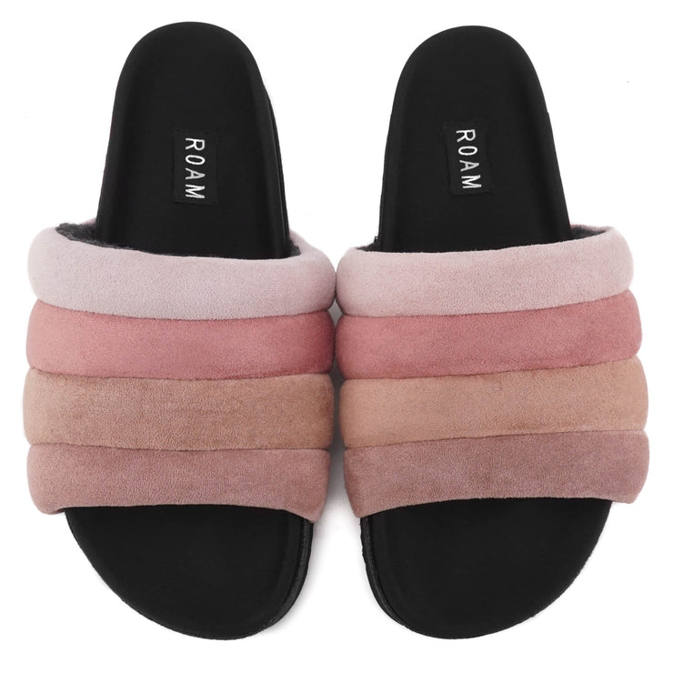 ROAM Prism Slippers Rose Faux Suede