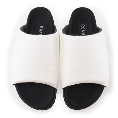 ROAM Slippers White Vegan Leather
