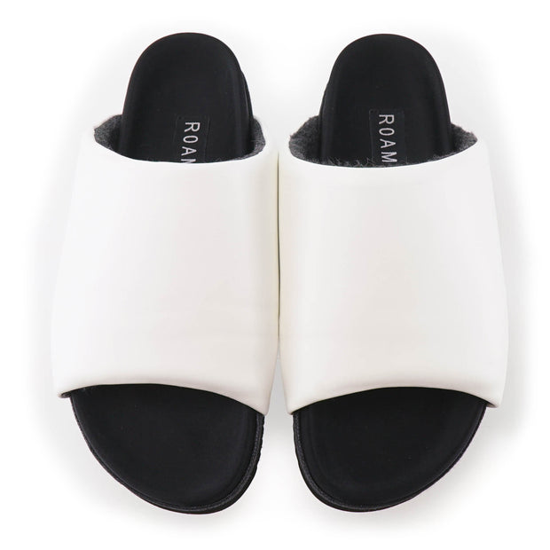 ROAM Slippers White Vegan Leather